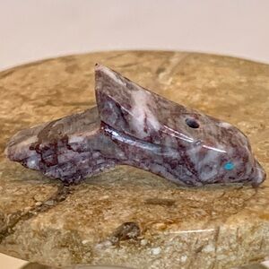 Zuni Style Bird Fetish Bead Drilled Stone Native American Animal Carving .9”